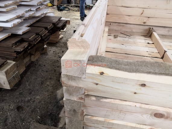 Сборка углов бани в ласточкин хвост